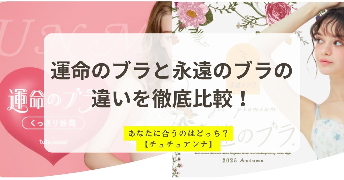 運命のブラと永遠のブラの違いを比較!どっちがおすすめ